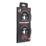 Sada kotoučů diamantových, H10, Ø 115R x 22,2 x 14 mm, (2 kusy), PORCELANICO SUPER TURBO EXTRAFINO PRO, STAYER