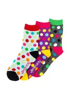 Meatfly ponožky Light Regular Dots socks Triple Pack | Mnohobarevná | Velikost XS/S