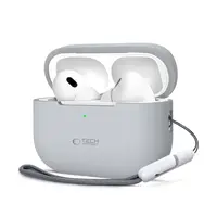 Tech-Protect Silikonové pouzdro, Apple AirPods Pro 1 / 2, šedé
