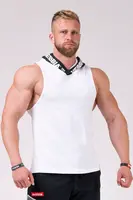 Nebbia NO EXCUSES tílko s kapucí 173, bílá, M