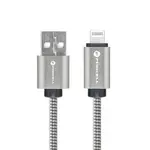 Forcell F-Energy kabel USB A - Lightning, 2,4A, 12W, 2 m, stříbrný