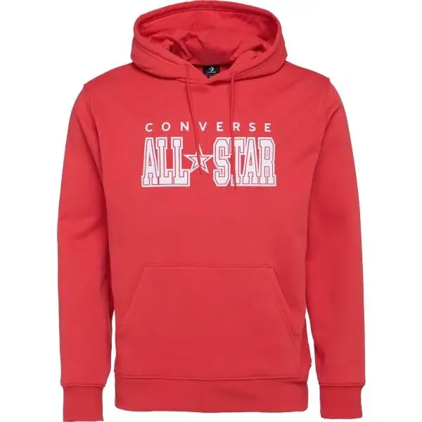 Converse ARCH ALL STAR HOODIE Pánska mikina, červená, veľkosť