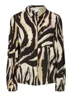 YAS Blúzka 'YASASINA'  krémová / tmelová / čierna