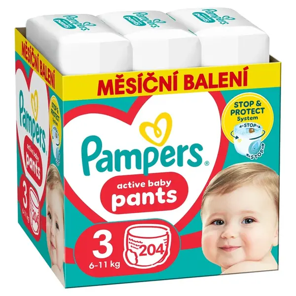 Pampers Pant 360° 3 plenkové kalhotky 6-11kg 240ks