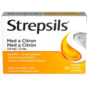 Strepsils Med a Citron 0.6mg/1.2mg, 36 pastilek