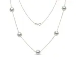 Zlatý náhrdelník s Akoya perlami KLENOTA