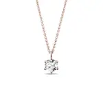Náhrdelník z ružového zlata s čírym briliantom KLENOTA
