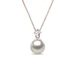 Prívesok z ružového zlata s briliantom a Akoya perlou KLENOTA
