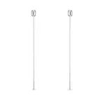 Retiazkové náušnice z bieleho zlata s lab grown diamantmi KLENOTA