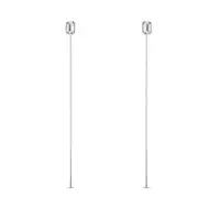 Retiazkové náušnice z bieleho zlata s lab grown diamantmi KLENOTA