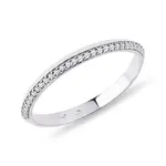 Svadobná obrúčka z bieleho zlata s briliantmi KLENOTA