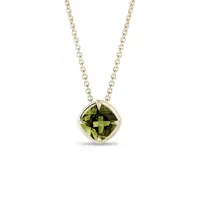 Zlatý náhrdelník s vltavínom KLENOTA