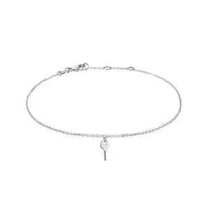 Náramek s klíčkem z bílého zlata KLENOTA