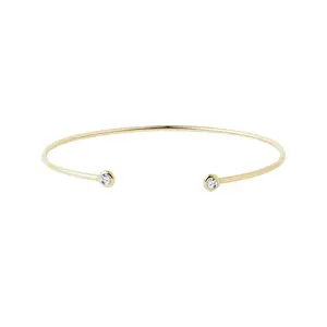 Zlatý náramek s bezel diamanty KLENOTA