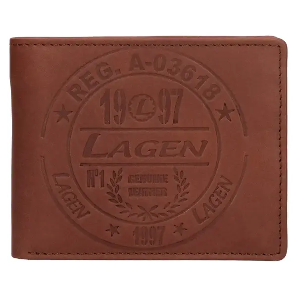 Pánská kožená peněženka Lagen Elías - hnědá