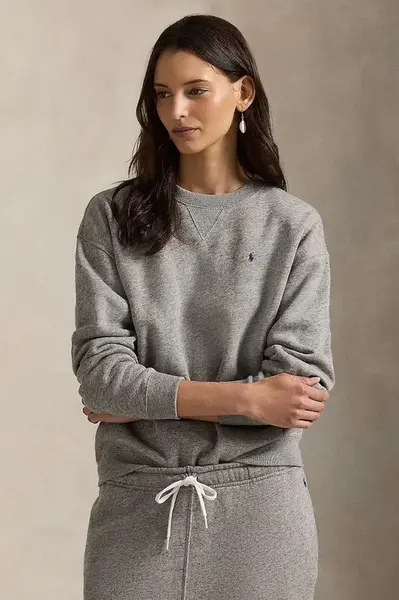 Mikina Polo Ralph Lauren dámská, červená barva, hladká, 211943006