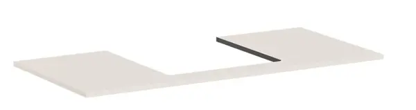 Hansgrohe Xilesa E - Doska pod umývadlo, 118x55 cm, výrez uprostred, matná béžová 54271780