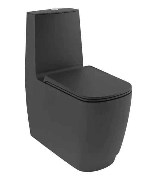 Kludi Resa S - WC kombi misa, vario odpad, Rimless, Spiralflush, matná čierna 27WCB0139