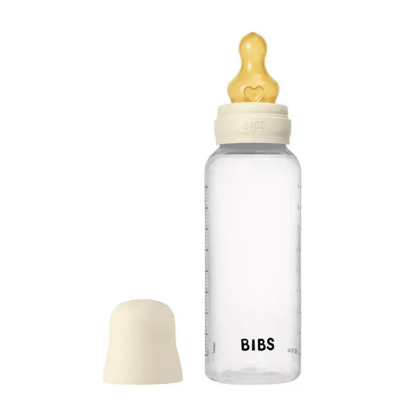 BIBS antikoliková fľaša s kaučukovým cumlíkom 270ml - Ivory