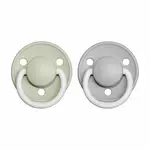 BIBS De Lux cumlíky zo silikónu 2ks - one size - Sage Nočný / Cloud Nočný