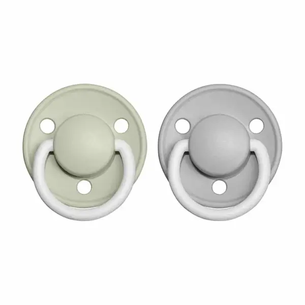 BIBS De Lux cumlíky zo silikónu 2ks - one size - Sage Nočný / Cloud Nočný