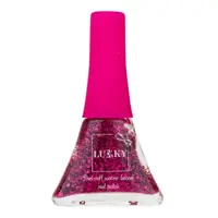 Lukky slupovací lak na nehty - fuchsiová se třpytkami