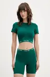 Tričko Calvin Klein Underwear dámské, zelená barva, LV00QF8342