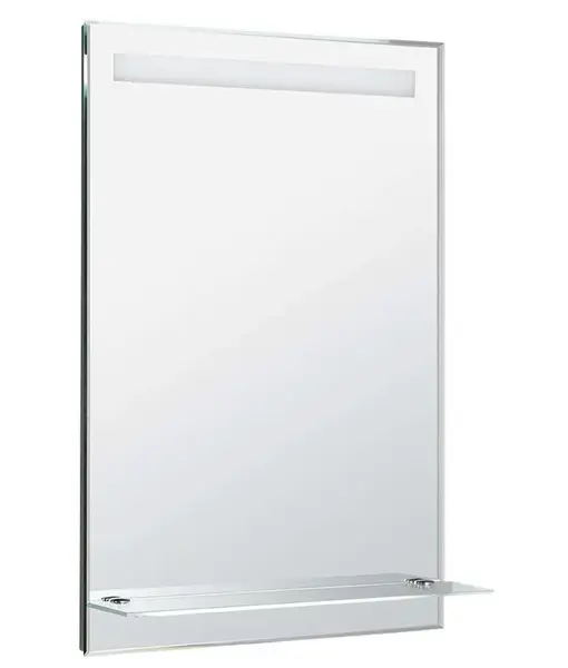 Aqualine Doplňky - Zrcadlo s LED osvětlením, 60x80 cm, skleněná polička ATH53