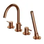 OMNIRES Y - Baterie na okraj vany, 4-otvorová instalace, kartáčovaná měď Y1232CPB