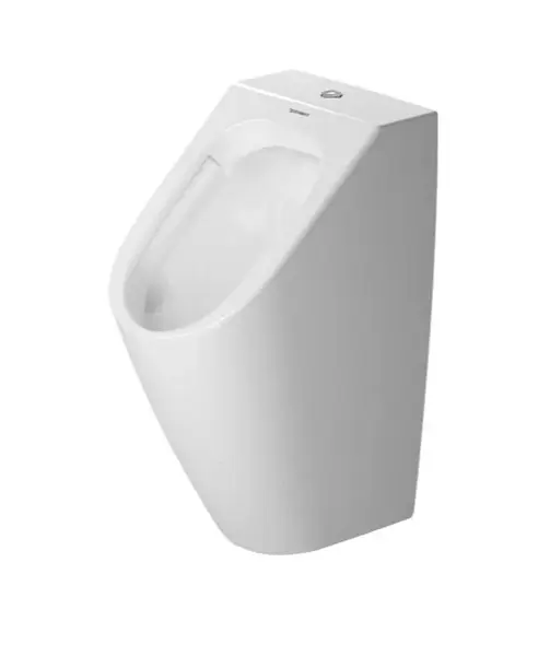 Duravit ME by Starck - Pisoár, horní přívod vody, Rimless, s HygieneGlaze, alpská bílá 2815302000