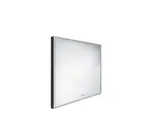 Nimco Zrcadla - Zrcadlo s LED osvětlením, 60x60 cm, dotykový senzor, černá ZPC 13066VX-90