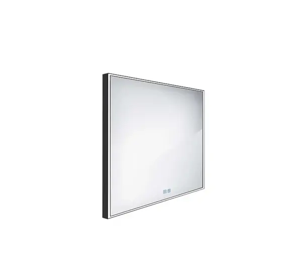 Nimco Zrcadla - Zrcadlo s LED osvětlením, 60x60 cm, dotykový senzor, černá ZPC 13066VX-90