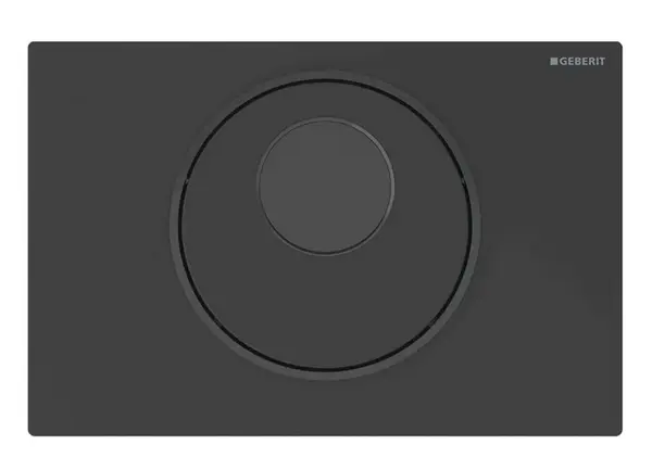 Geberit Sigma10 - Elektronické ovládání splachování, bateriové napájení, easy to clean, matná černá 115.891.16.6
