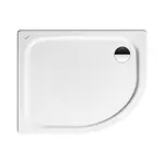 Kaldewei Advantage - Čtvrtkruhová asymetrická sprchová vanička Zirkon 605-1, 100x80 cm, bílá - sprchová vanička, antislip, bez polystyrénového nosiče 