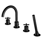 Steinberg 250 - Baterie na okraj vany, 4-otvorová instalace, matná černá 250 2400 S