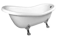 Polysan Vany - Volně stojící vana Retro, 169x76x71 cm, chrom/bílá 42122