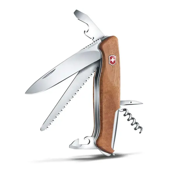 VICTORINOX - Velký kapesní nůž Ranger Wood 55, 10 funkcí, dřevo 0.9561.63