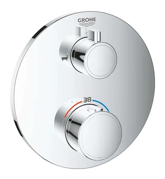 Grohe Grohtherm - Termostatická vanová baterie pro 2 spotřebiče, chrom 24077000