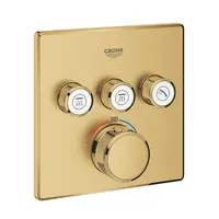 Grohe Grohtherm SmartControl - Termostatická baterie pod omítku, 3 ventily, kartáčovaný Cool Sunrise 29126GN0