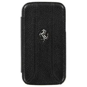 Zadní kožený kryt Ferrari pro Samsung Galaxy S4, black