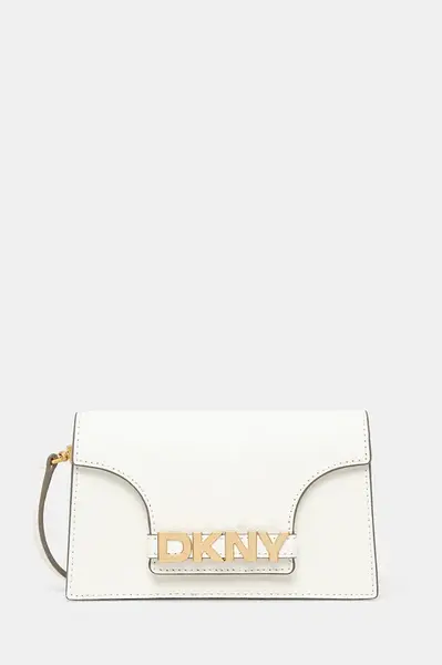 Kožená kabelka Dkny bílá barva, R435OG58