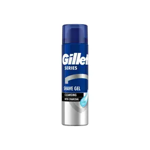 Gillette Series Charcoal gel na holení s dřevěným uhlím 200 ml