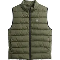 GAP V-FRCH LOGO LTWT PUFFER Pánska vesta, khaki, veľkosť