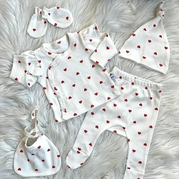 50334 Dewberry Newborn Unisex Baby Hospital Discharge Set-WHITE
