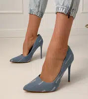 Gemre Blue denim high-heeled pumps Emmila