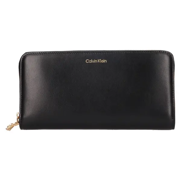 Dámská kožená peněženka Calvin Klein Ritte, přírodní kůže − černá