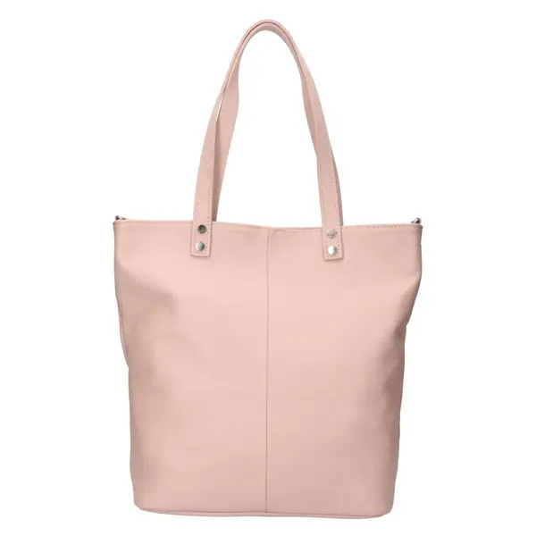 Dámská kožená kabelka Italia Elena - světle růžová