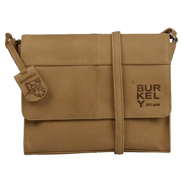 Dámská crossbody kožená kabelka Burkely Samea - koňak