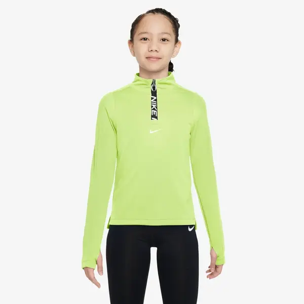 Nike Pro Girls Dri-FIT Long-Sleeve 1/2-Zip Top L