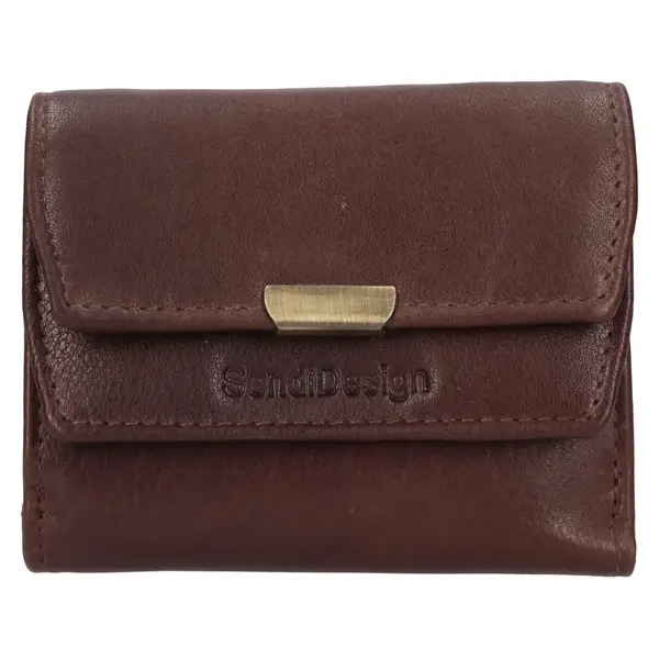 Menší dámská kožená peněženka SendiDesign Marcela - hnědá
